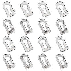 Платина 16шт. винтажные таблички с ключами из цинкового сплава, розетки замка, овальные, платина, 20x11x5 мм