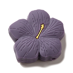 Темно-синий  Шифер Силиконовые фокусные бусины вишневого цвета, DIY уход за ожерельем, темный сланец синий, 28x29x9.5 мм, отверстие : 2 мм