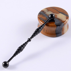 Stick 304 длинные серьги-штанги из нержавеющей стали для хрящей, чёрные, придерживаться, 48x5 мм, штифты : 1.6 мм