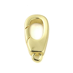 Golden Brass Spring Gate Rings, Cadmium Free & Nickel Free & Lead Free, Golden, 14.5x7x3mm, Hole: 1.4mm