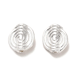 Plata Abalorios de aleación, larga duración plateado, espira, plata, 11x10x3.5 mm, agujero: 1.5 mm