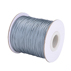 Dark Gray Waxed Polyester Cord, Bead Cord, Dark Gray, 0.5mm, about 169.51~174.98 Yards(155~160m)/Roll