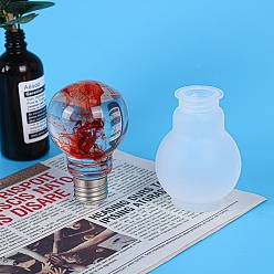 Белый Силиконовые формы для лампочек своими руками, формы для литья смолы, для уф-смолы, изготовление ювелирных изделий из эпоксидной смолы, белые, 62x88 мм, внутренний диаметр: 24 мм