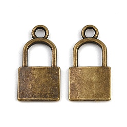 Античная Бронза Сплавочные подвески тибетского стиля, запирать, античная бронза, 21x11x2 мм, отверстие : 2 мм