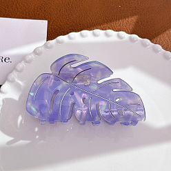 Сливовый Заколки для волос в форме листа из ацетата целлюлозы, аксессуары для волос для женщин и девушек, слива, 93x59x56 мм