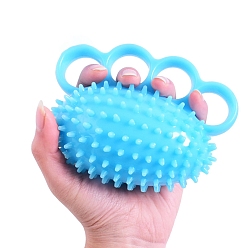 Светло-Голубой Tpr массажные вспомогательные шарики, тренировка хвата, Небесно-голубой, 120x90x60 мм
