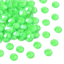 00030 455 Crystal Neon Green Preciosa® maxima crystal без горячей фиксации плоские камни, чешский хрусталь, лаковое фольгирование, круглый(438 11 615 шатон-роза), 00030 455 кристально-неоновый зеленый, ss 10 (2.7~2.9 мм)