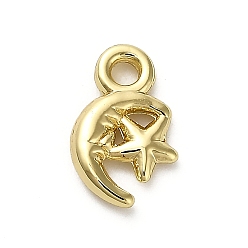 Луна Подвески из сплава , золотые, луна, 11.5x7.5x2.5 мм, отверстие : 1.6 мм