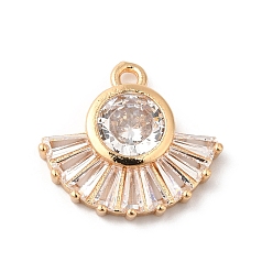 Золотой Латунные подвески, со стеклом, форма платья, золотые, 14.5x16x3 мм, отверстие : 1.4 мм