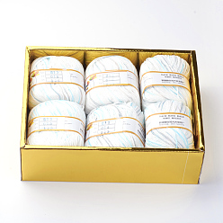 Небесно-голубой Детская Пряжа, с хлопком, шелк и кашемир, голубой, 1 мм, о 50 г / рулон, 6 рулонов / коробке