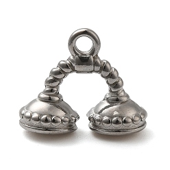 Нержавеющая Сталь Цвет 304 подвески из нержавеющей стали, телефонный талисман, цвет нержавеющей стали, 14x27x7.5 мм, отверстие : 2 мм