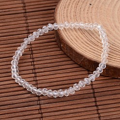 Прозрачный Стеклянные бисера браслеты простирания, прозрачные, внутренний диаметр: 1-3/4 дюйм (4.6 см)