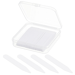 White 100Pcs PVC Shirt Collar Stays, Collar Anti-Warping Edge Shaper, White, 65x10mm
