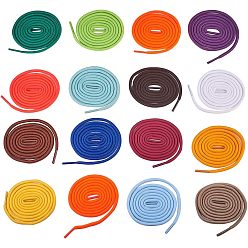 Couleur Mélangete Lacet de corde de polyester, couleur mixte, 4mm, 1 m / chapelet, 62strands / set