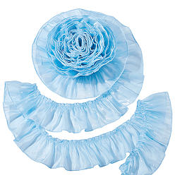 Светло-Голубой Отделка из полиэстера, аксессуары для одежды, Небесно-голубой, 3-1/8 дюйм (80 мм), около 6.56 ярдов (6 м) / комплект