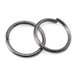 Черный Цвет Металла Латунные кольца прыжок открыт, круглые, металлический черный , 20 датчик, 5x0.8 мм, внутренний диаметр: 3.4 мм, Около 6000 шт / 500 г