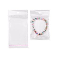 Прозрачный Жемчужная пленка OPP целлофановые пакеты, самоклеющаяся пломба, с отверстием для подвешивания, прямоугольные, прозрачные, 14x7 см, односторонний толщина: 0.045 mm, внутренней меры: 8.5x7 см