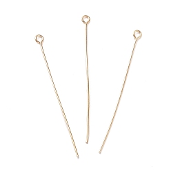 Золотой Железные глазные булавки, для изготовления ювелирных изделий, золотые, 20 датчик, 55~56x3.5x0.8 мм, отверстие : 2 мм, Около 2500 шт / 500 г