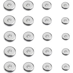 Stainless Steel Color 304 Stainless Steel Beads, Disc, Stainless Steel Color, 120pcs/box