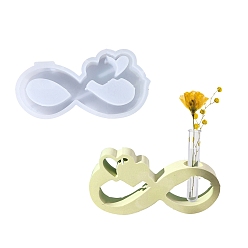 Белый Бесконечность самодельные силиконовые формы, формы для литья смолы, для уф-смолы, эпоксидная смола, белые, 159x81x29 мм