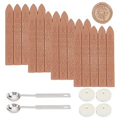 Camel DIY Scrapbook Kits, Including Candle, Stainless Steel Spoon and Sealing Wax Sticks, Camel, 9x1.1x1.1cm, 20pcs