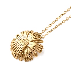 Золотой Ионное покрытие (IP) 304 ожерелья с подвесками в виде цветов из нержавеющей стали для женщин, золотые, 15.55~15.83 дюйм (39.5~40.2 см)