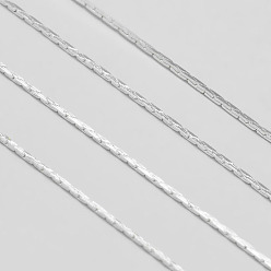 Серебро Латунные бостонские звенья цепи, пайки, с катушкой, без кадмия, без никеля и без свинца, серебряные, 0.65 мм, о 100yards / рулон (91.44 м / рулон)