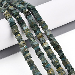 Другие Нефриты Нити бусин из натурального нефрита шушан, квадратный, 2~2.5x4~4.5x4~4.5 мм, отверстие : 0.8 мм, около 146~150 шт / нитка, 14.76~15.16'' (37.5~38.5 см)