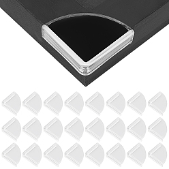 Прозрачный 40шт. прозрачные силиконовые противоударные защитные уголки, треугольник, прозрачные, 30x30x8 мм