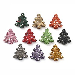 (52) Непрозрачная лаванда Елка полимерная глина стразы бусины, фокусные бусины для ручек с бусинами изготовление бижутерии брелок, разноцветные, 30.5x27.5x8 мм, отверстие : 2 мм