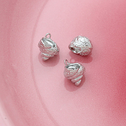 Shell Shape Латунные подвески, платина, раковина, 12x9 мм