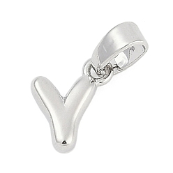 Letter Y Латунь прелести, буквы, без кадмия и без свинца, долговечный, стойки покрытие, Письмо Y, 9x7.5x2.5 мм, отверстие : 3x5 мм