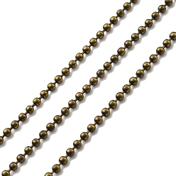Antique Bronze Iron Ball Bead Chains, Soldered, Nickel Free, with Spool, Antique Bronze, 1.5mm, about 328.08 Feet(100m)/roll