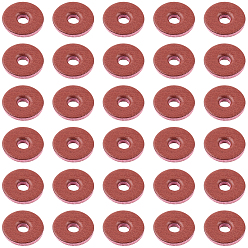 Седло Коричневый 100шт. шайбы из искусственной кожи, изоляционная прокладка, плоско-круглые, седло коричневый, 8x1.5 мм, отверстие : 2 мм