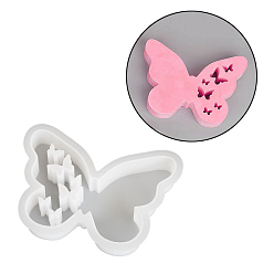 Белый Силиконовые формы для свечей своими руками, для изготовления ароматных красивых свечей дома, бабочка, белые, 100x134x21 мм