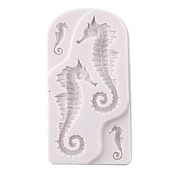 Sea Horse Пищевые морские животные, силиконовые формы для помадки своими руками, формы для литья смолы, для шоколада, изготовление конфет, морской конек, 121x62 мм