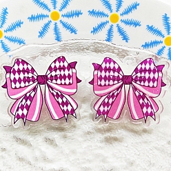 Фиолетовый Прозрачные акриловые подвески-бабочки, фиолетовые, 38 мм