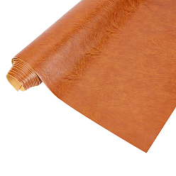 Brun Saddle Tissu en cuir d'unité centrale, artisanat de bricolage, accessoires du vêtement, selle marron, 1400x0.7mm, 2 m / ensemble.