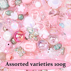 (52) Непрозрачная лаванда 100 g 10 стили прозрачные акриловые бусины, разнообразные, разноцветные, 4~51x6~51x2~36.5 мм, отверстие : 0.5~5.5 мм, 10 g / style