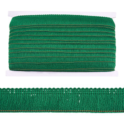 Зеленый Полиэфирная лента, бахрома с кружевной отделкой, зелёные, 7/8~1 дюйм (23~25 мм), около 25 м / карты