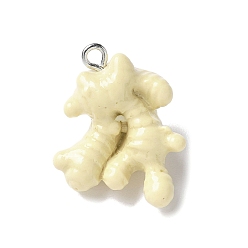 Gingerbread Man Подвески из смоляного железа, искусственные растительные темы, Колобок, 26.5x20x7 мм, отверстие : 2 мм