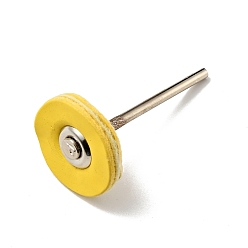 Золотистый Многофункциональные насадки для полировки искусственной кожи с плоской круглой головкой, принадлежности для шлифовки и полировки на оправке, с железной осью, для металла, нефрит, стекло, ювелирные изделия, золотые, 4.2x0.2 см