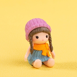 Орхидея Девушка пвх мини модель, аксессуары для кукольного домика с микро-ландшафтом, притворяясь опорными украшениями, сиреневые, 44x30 мм