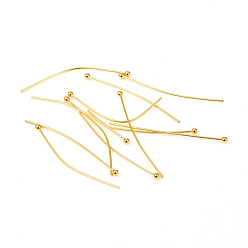 Золотой 304 штыри для шариковой головки из нержавеющей стали, золотые, 35x0.6 мм, 22 датчик, Руководитель: 1.8 mm