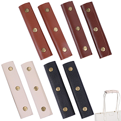 (52) Непрозрачная лаванда 8 шт. 4 цвета чехлы на ручки багажа из искусственной кожи, защита рукоятки, С кнопкой щелчка, прямоугольные, для чемодана, сумочка, разноцветные, 130x90x4~5.5 мм, 2 шт / цвет