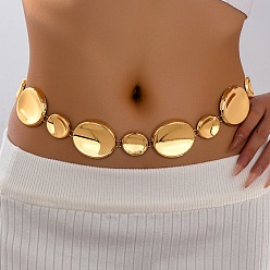 Oval Цепочки на талию и живот в морском стиле из сплава для сексуального бикини, золотые, овальные, 760 мм