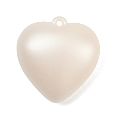Морская Ракушка Подвески из перламутрового акрила, сердце, цвет морской раковины, 44x42x20.5 мм, отверстие : 2.3 мм