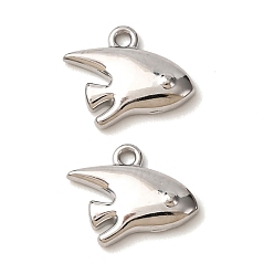 Fish Океанская тема 304 подвески из нержавеющей стали, рыба, 8.5x10.5x2 мм, отверстие : 1 мм