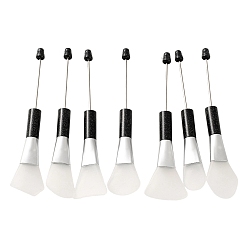 Black 7Pcs Plastic & Silicone Cleaning Brushes, Cleaning Tools, Black, 145~155x23.5~31x11.5mm