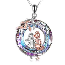 Разноцветный Ожерелье из сплава со стразами, плоско-круглые, 0.79 дюйм (2 см)